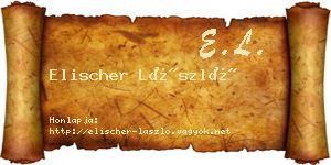 Elischer László névjegykártya