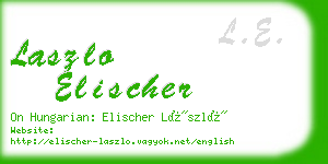 laszlo elischer business card